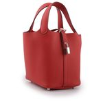 【HERMES】Picotin Lock 18cm PM手提小水桶(朱砂紅)/平行輸入 - 圖片 5