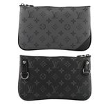 【Louis Vuitton】Monogram TRIO 三合一郵差包(黑灰色) M69443/平行輸入 - 圖片 4