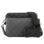 【Louis Vuitton】Monogram TRIO 三合一郵差包(黑灰色) M69443/平行輸入 - 圖片 1
