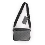 【Louis Vuitton】Monogram TRIO 三合一郵差包(黑灰色) M69443/平行輸入 - 圖片 5