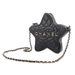 【CHANEL】24C 金色標誌菱格紋小羊皮星星包(黑色)/ 平行輸入 - 圖片 5
