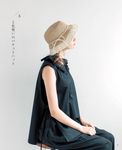 エコアンダリヤで編む かぎ針編み ナチュラル色の夏の帽子 - 圖片 5