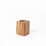 蒔光光共生樸實原木盆器/ 斑馬方形/ 小 - 圖片 1