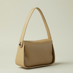 Monotéte - RETRO M 真皮三背帶餃子包 (L) - 杏 - 圖片 8