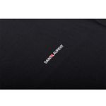 【YSL】Logo 標誌棉質左岸T-Shirt(短袖)(黑色) XS/平行輸入 - 圖片 4