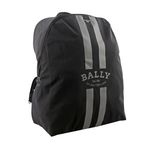 【BALLY】On The Go Round 條紋尼龍後背包(黑色)(贈收納袋)/ 平行輸入 - 圖片 2