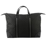 【GUCCI】GG Logo 帆布及皮革二用公事包/行李袋(黑灰色)/ 平行輸入 - 圖片 3