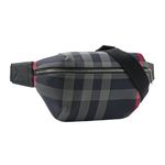 【BURBERRY】經典格紋帆布 Sonny腰包(海軍藍/紅色)/ 平行輸入 - 圖片 2