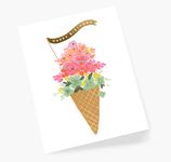 美國RIFLE PAPER 生日卡/ Ice Cream Birthday - 圖片 2
