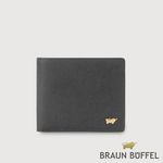 【BRAUN BUFFEL 德國小金牛】台灣總代理 尚恩A 4卡零錢袋皮夾-黑色/BF354-315A-BK - 圖片 1