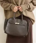 JS/AULENTTI Mini Boston Bag with Buckle/包包/棕色(020)/FREE - 圖片 9