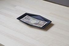 日本colm六邊形皮革文具置物盤/ L/ 橄欖綠色麂皮表面 X 駝色皮革 - 圖片 3