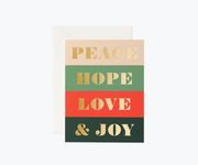 美國RIFLE PAPER 聖誕卡/ Peace & Joy - 圖片 1