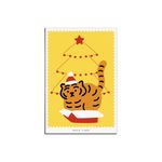 韓國 MUZIK TIGER 耶誕明信片/ Happy Tree Tiger - 圖片 1