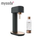 【加碼贈1L水瓶2入】mysoda北歐鋁合金氣泡水機(古銅黑) - 圖片 1