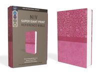 NIV, Super Giant Print Reference Bible, Giant Print, Imitation Leather, Pink, Red Letter Edition - 圖片 1