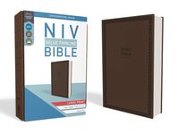 NIV, Value Thinline Bible, Large Print, Imitation Leather, Brown - 圖片 1