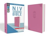 NIV, Value Thinline Bible, Large Print, Imitation Leather, Pink - 圖片 1