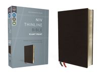 NIV, Thinline Bible, Giant Print, Bonded Leather, Black, Red Letter Edition - 圖片 1
