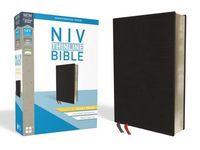 NIV, Thinline Bible, Giant Print, Bonded Leather, Black, Indexed, Red Letter Edition - 圖片 1