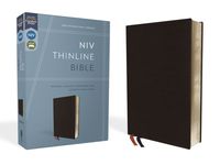 NIV, Thinline Bible, Bonded Leather, Black, Red Letter Edition - 圖片 1