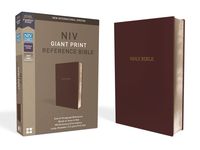 NIV, Reference Bible, Giant Print, Leather-Look, Burgundy, Red Letter Edition, Comfort Print - 圖片 1