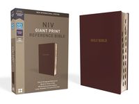 NIV, Reference Bible, Giant Print, Leather-Look, Burgundy, Red Letter Edition, Indexed, Comfort Print - 圖片 1