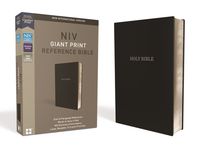 NIV, Reference Bible, Giant Print, Leather-Look, Black, Red Letter Edition, Comfort Print - 圖片 1