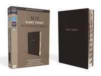 NIV, Reference Bible, Giant Print, Leather-Look, Black, Red Letter Edition, Indexed, Comfort Print - 圖片 1