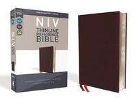 NIV, Thinline Reference Bible, Bonded Leather, Burgundy, Red Letter Edition, Comfort Print - 圖片 1