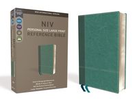 NIV, Personal Size Reference Bible, Large Print, Imitation Leather, Blue, Red Letter Edition, Comfort Print - 圖片 1