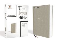 The Jesus Bible, NIV Edition, Cloth Over Board, Gray Linen, Comfort Print - 圖片 1