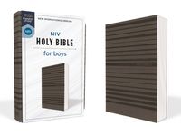 Niv, Holy Bible for Boys, Soft Touch Edition, Leathersoft, Gray, Comfort Print - 圖片 1