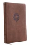Kjv, Thinline Bible Youth Edition, Leathersoft, Brown, Red Letter Edition, Comfort Print - 圖片 1