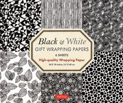 Black & White Gift Wrapping Papers: 6 Sheets - 圖片 1