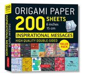 Origami Paper 200 Sheets Inspirational Messages 6 (15 CM): Tuttle Origami Paper: Double Sided Origami Sheets Printed with 12 Different Designs (Instru - 圖片 1