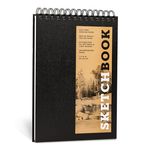 Sketchbook 7 X 10 FlipTop Landscape Black Spiral Hardcover Mixed Media Sketchbook for Drawing: Acid-Free Quality Paper (128 Pages) - 圖片 1