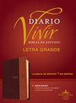 Biblia de Estudio del Diario Vivir Rvr60, Letra Grande (Letra Roja, Sentipiel, Café/Café Claro) - 圖片 1