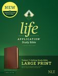 NLT Life Application Study Bible, Third Edition, Large Print (Red Letter, Leatherlike, Brown/Tan) - 圖片 1