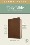 NLT Personal Size Giant Print Bible, Filament Enabled Edition (Red Letter, Leatherlike, Rustic Brown) - 圖片 1