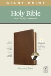 NLT Personal Size Giant Print Bible, Filament Enabled Edition (Red Letter, Leatherlike, Rustic Brown, Indexed) - 圖片 1