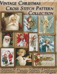 Vintage Christmas Cross Stitch Pattern Collection: Black & White Charts - 圖片 1