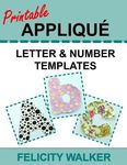 Printable Applique Letter & Number Templates: Alphabet patterns with uppercase and lowercase letters, numbers 0-9, and symbols, for sewing, quilting, - 圖片 1