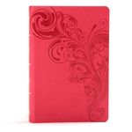 KJV Large Print Personal Size Reference Bible, Pink Leathertouch - 圖片 1