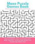 Maze Puzzle Games Book: Brain Challenging Maze Game Book for Teens, Young Adults, Adults, Senior, Large Print, 1 Game per Page, Random Level I - 圖片 1