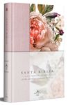 Biblia Reina Valera 1960 Letra Grande. Tapa Dura, Tela Rosada Con Flores, Tamaño Manual / Bible Rvr 1960. Handy Size, Large Print, Hardcover, Pink - 圖片 1