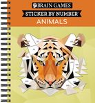 Brain Games - Sticker by Number: Animals - 2 Books in 1 (42 Images to Sticker) - 圖片 1