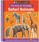 Brain Games - Sticker by Number: Safari Animals (for Kids Ages 3-6): A Kid's Sticker Activity Book with More Than 150 Stickers! [With Sticker(s)] - 圖片 1