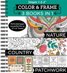 Color & Frame - 3 Books in 1 - Nature, Country, Patchwork (Adult Coloring Book) - 圖片 1