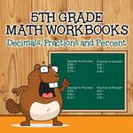 Fifth Grade Math Workbooks: Decimals, Fractions and Percent - 圖片 1